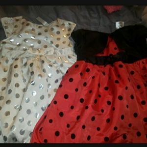 Polka-dot dresses for little girl